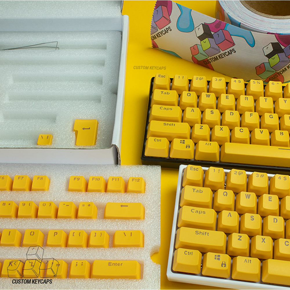 Yellow PBT Keycaps – Custom Keycaps UK