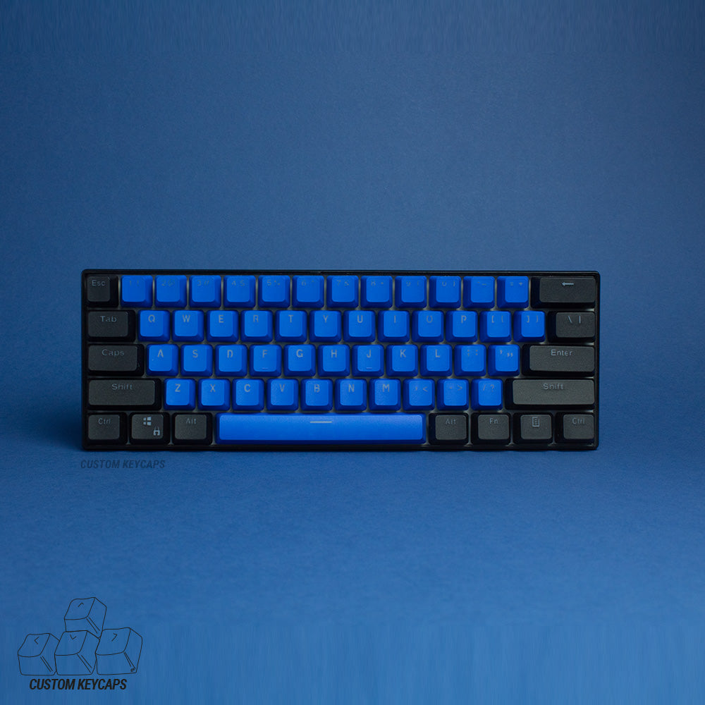 Black and Dark Blue PBT Keycaps