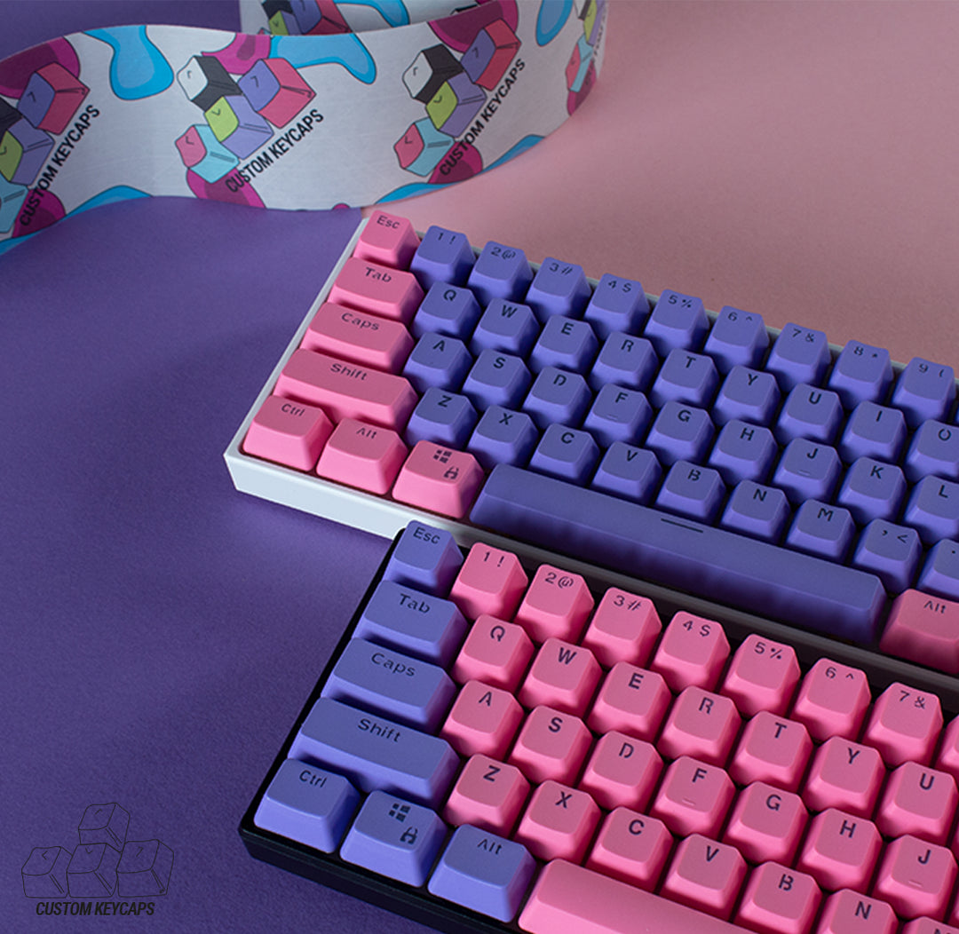 Purple and Pink PBT Keycaps