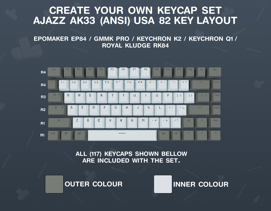 Create Your Own Ajazz AK33 Keycap Set