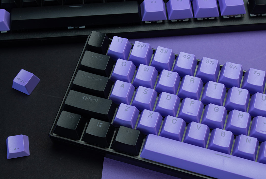 Black and Purple ABS Keycaps - ISO Layout