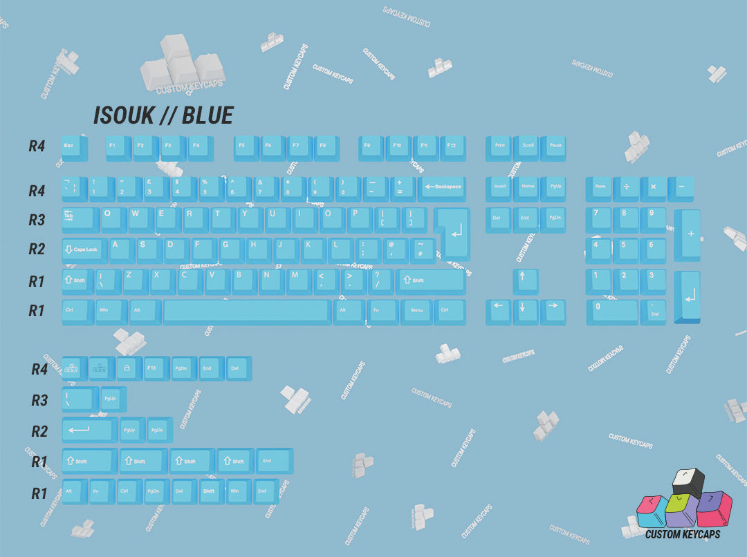 ISOUK // Blue Keycaps