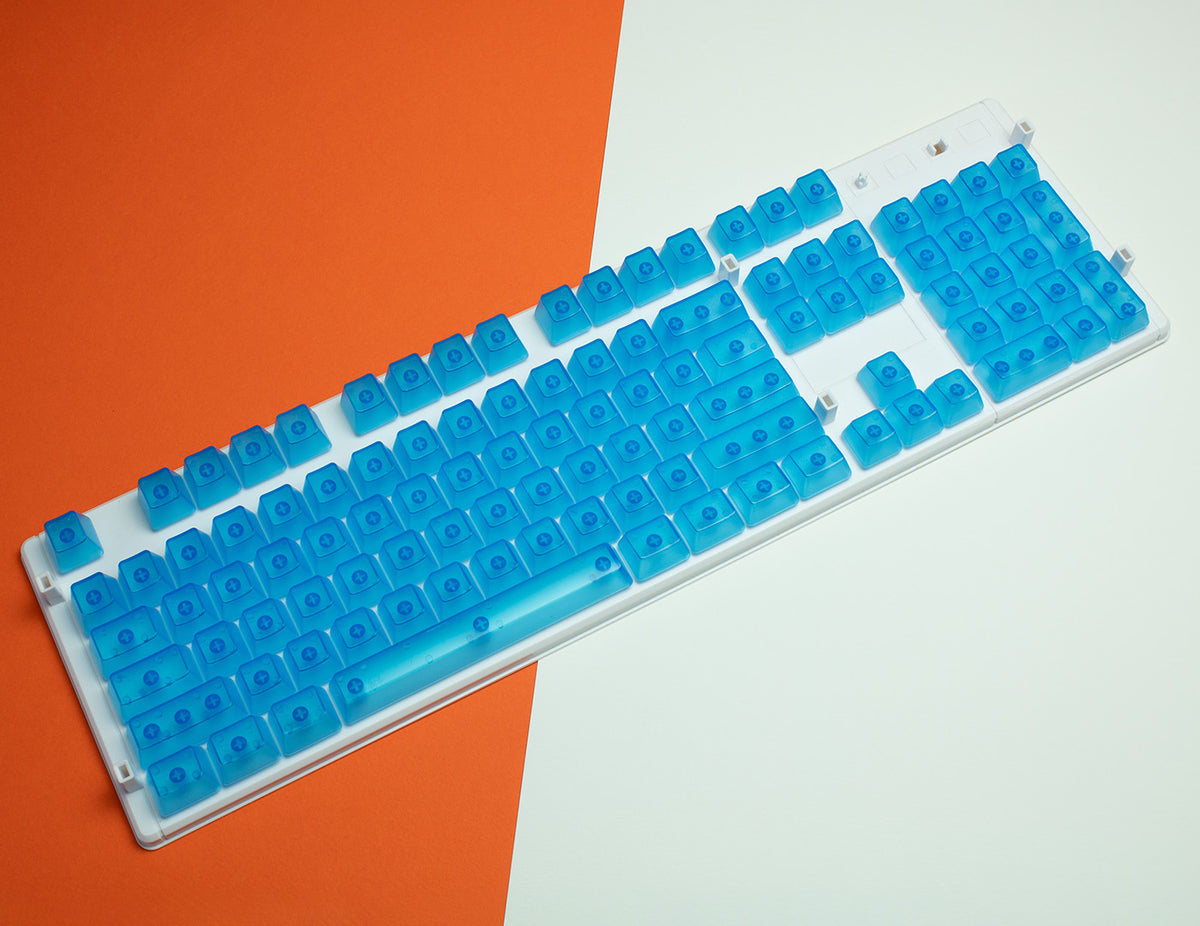 Blue Crystal PBT Keycaps – Custom Keycaps UK