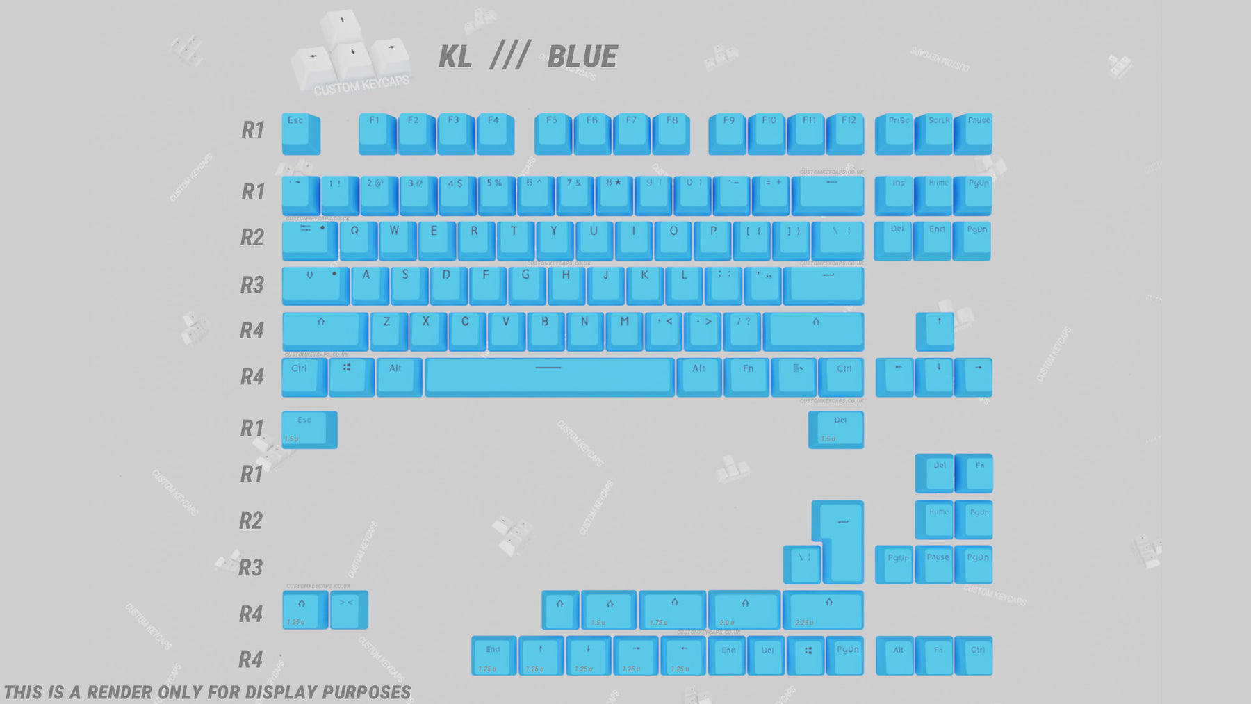 KL Light blue – Custom Keycaps UK