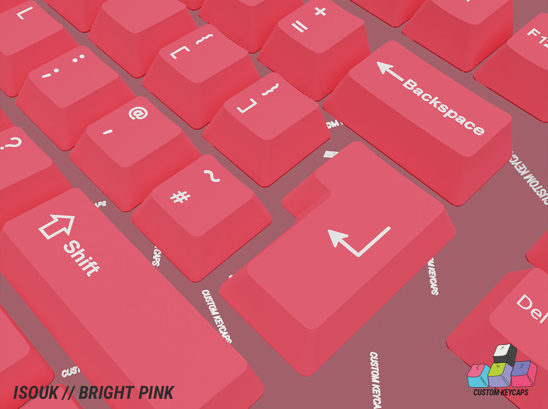ISOUK // Bright Pink Keycaps