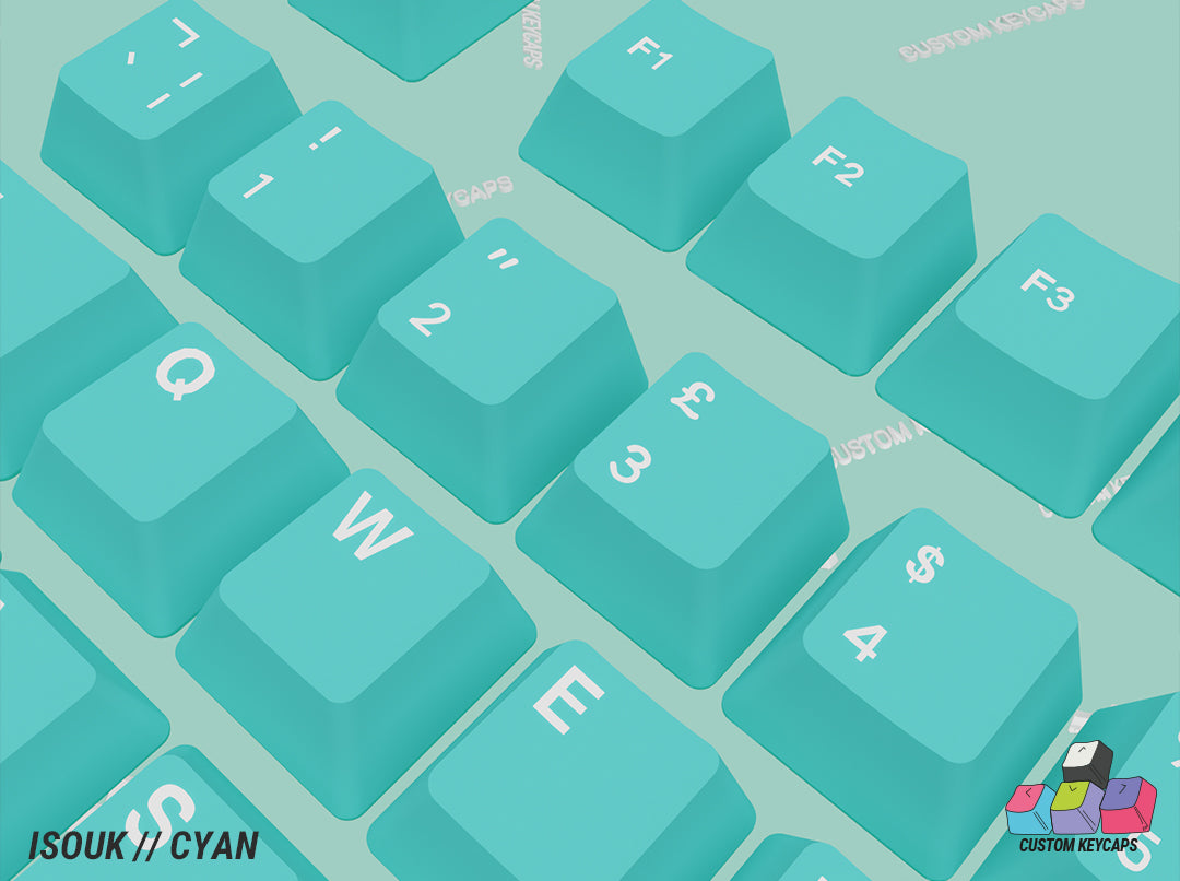 ISOUK // Cyan Keycaps