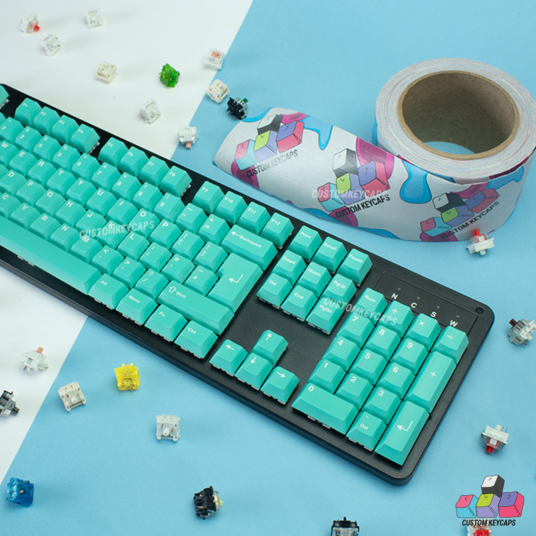 ISOUK // Cyan Keycaps