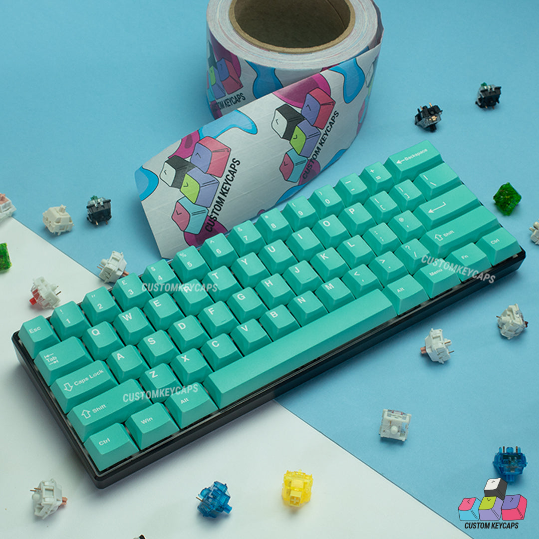 ISOUK // Cyan Keycaps