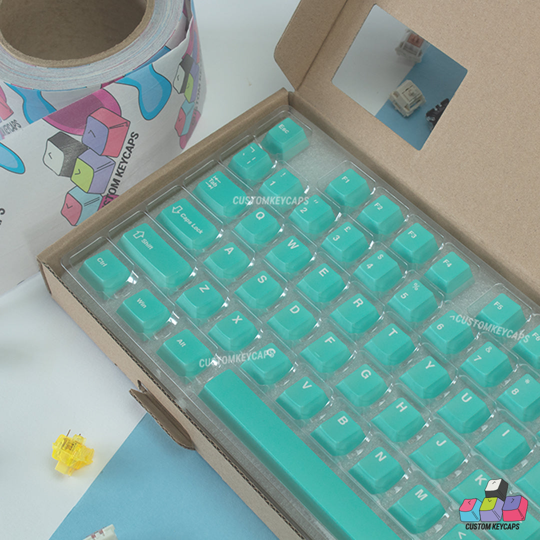 ISOUK // Cyan Keycaps