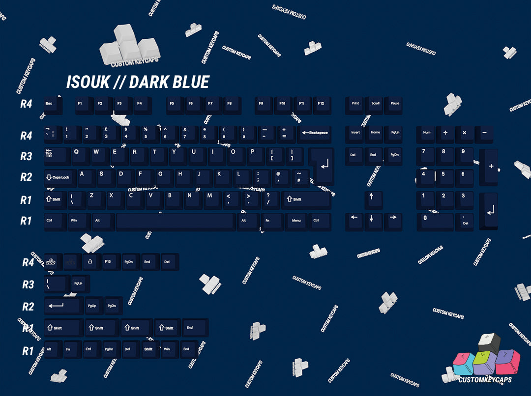 ISOUK // Dark Blue Keycaps