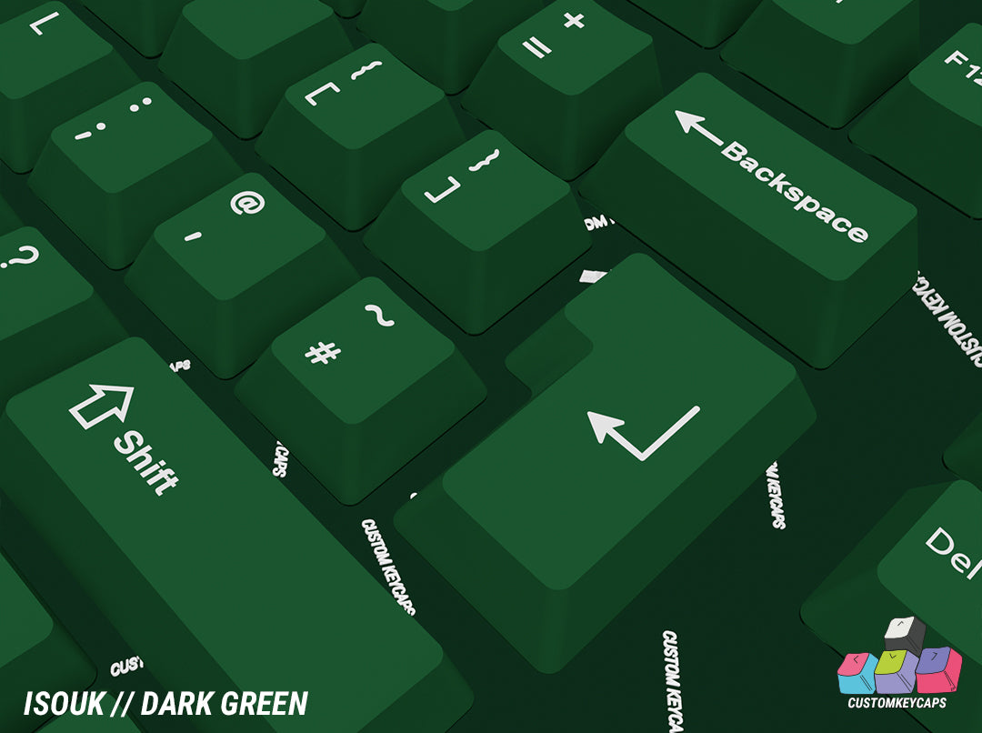 ISOUK // Dark Green Keycaps