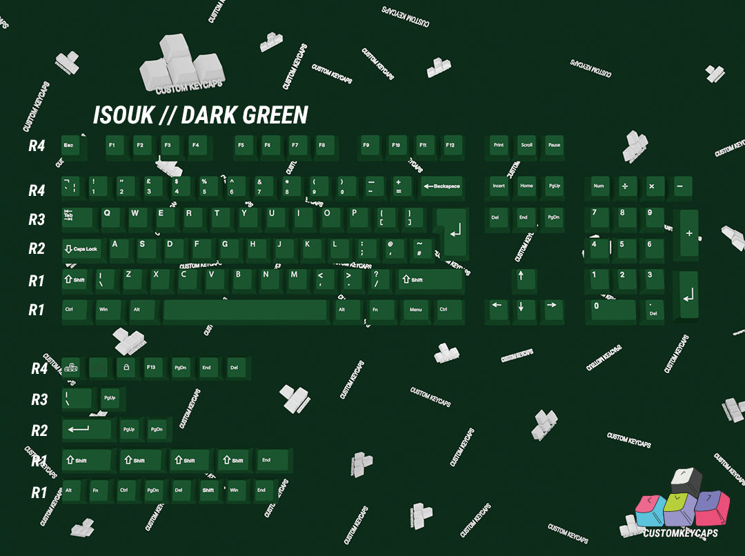 ISOUK // Dark Green Keycaps