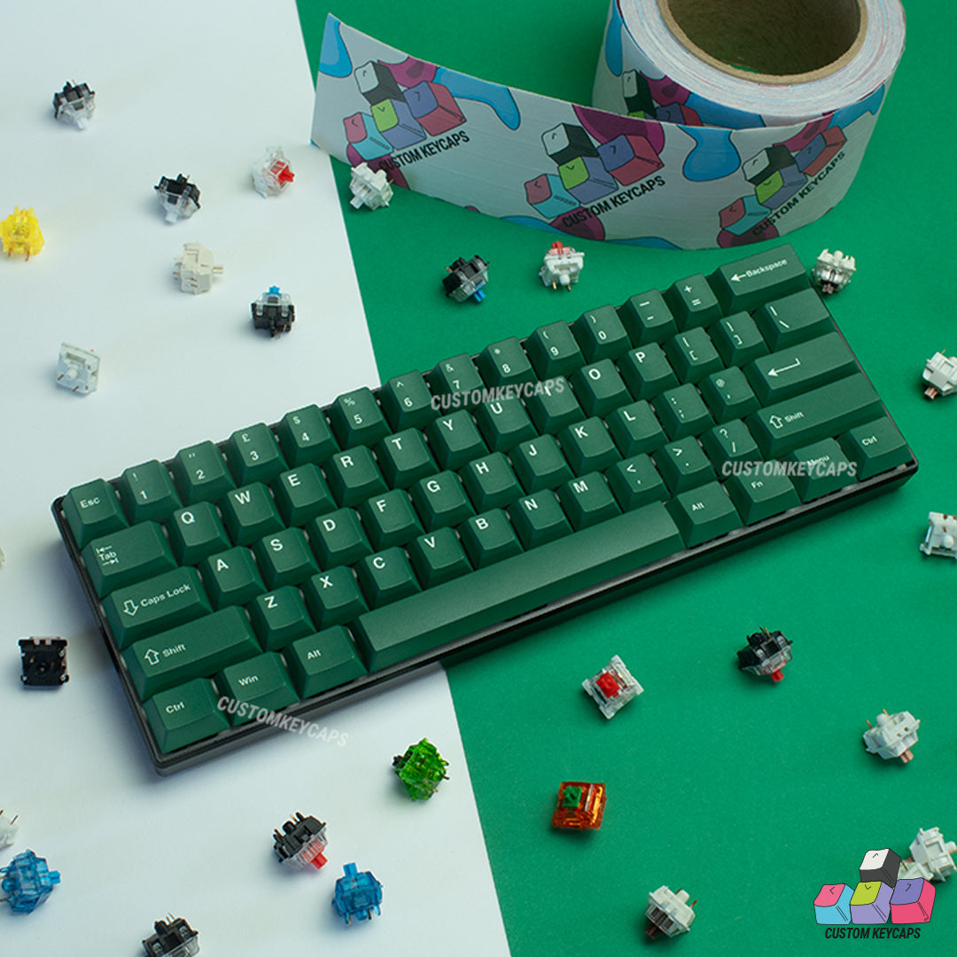 ISOUK // Dark Green Keycaps