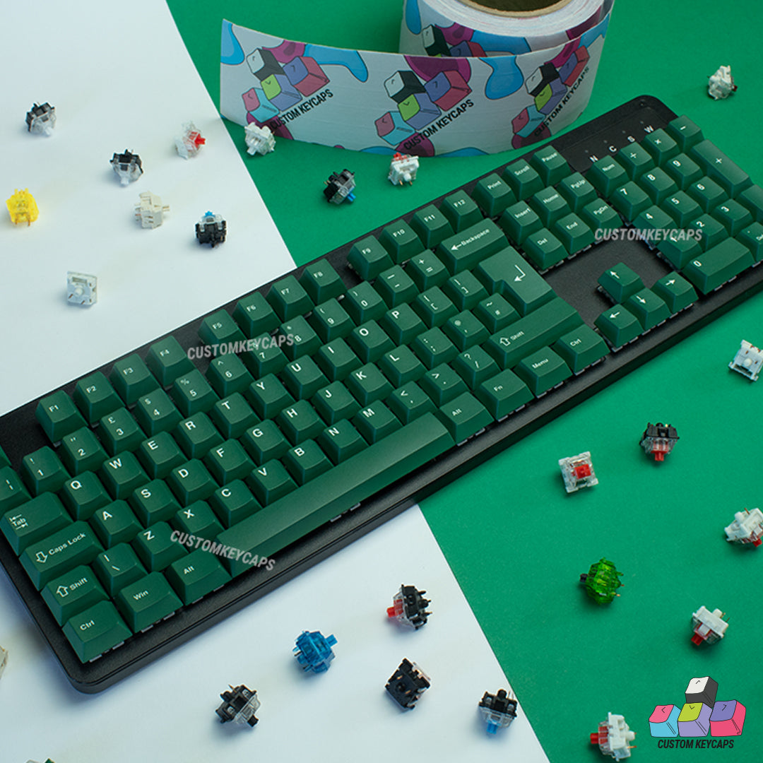 ISOUK // Dark Green Keycaps