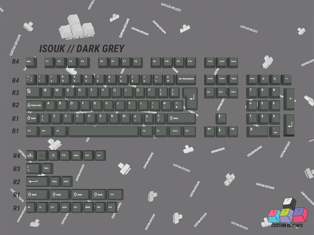 ISOUK // Dark Grey Keycaps
