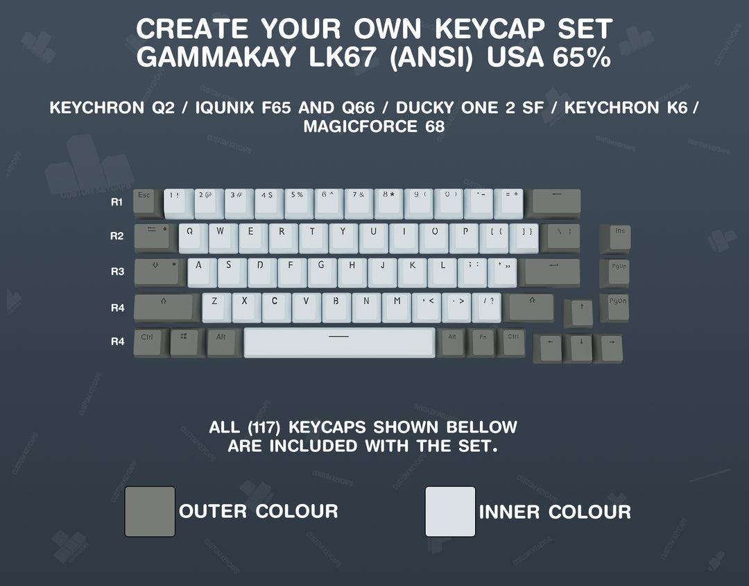 Create Your Own Gamakey LK67 Keycap Set