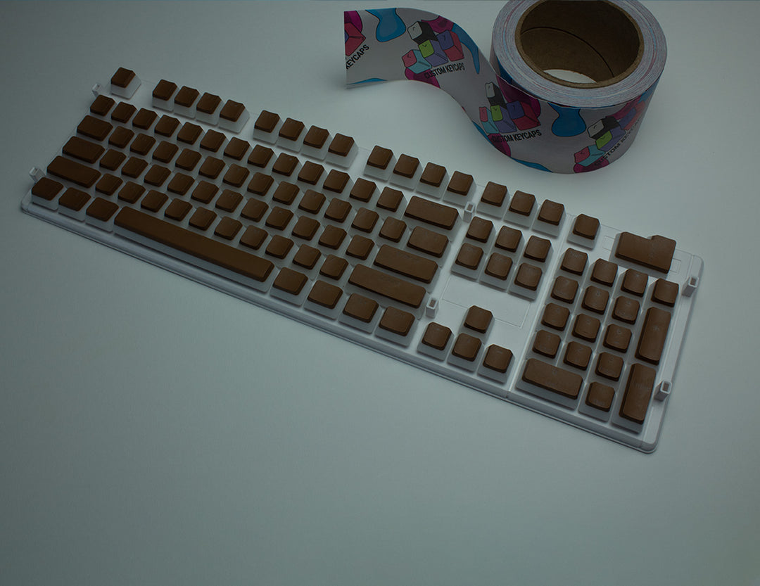 Light Brown Pudding PBT Keycaps