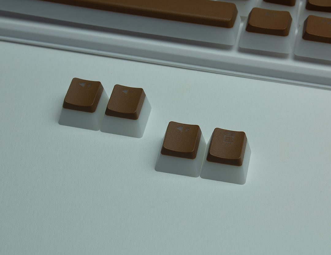 Pudding Keycaops Light Brown Pudding PBT Keycaps – Custom Keycaps UK