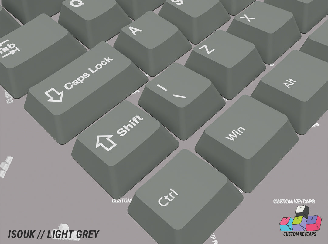 ISOUK // Light Grey Keycaps