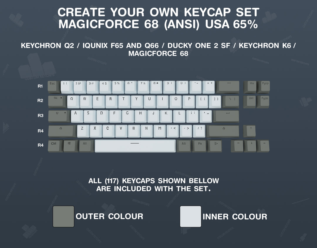 Create Your Own Magicforce 68 Keycap Set