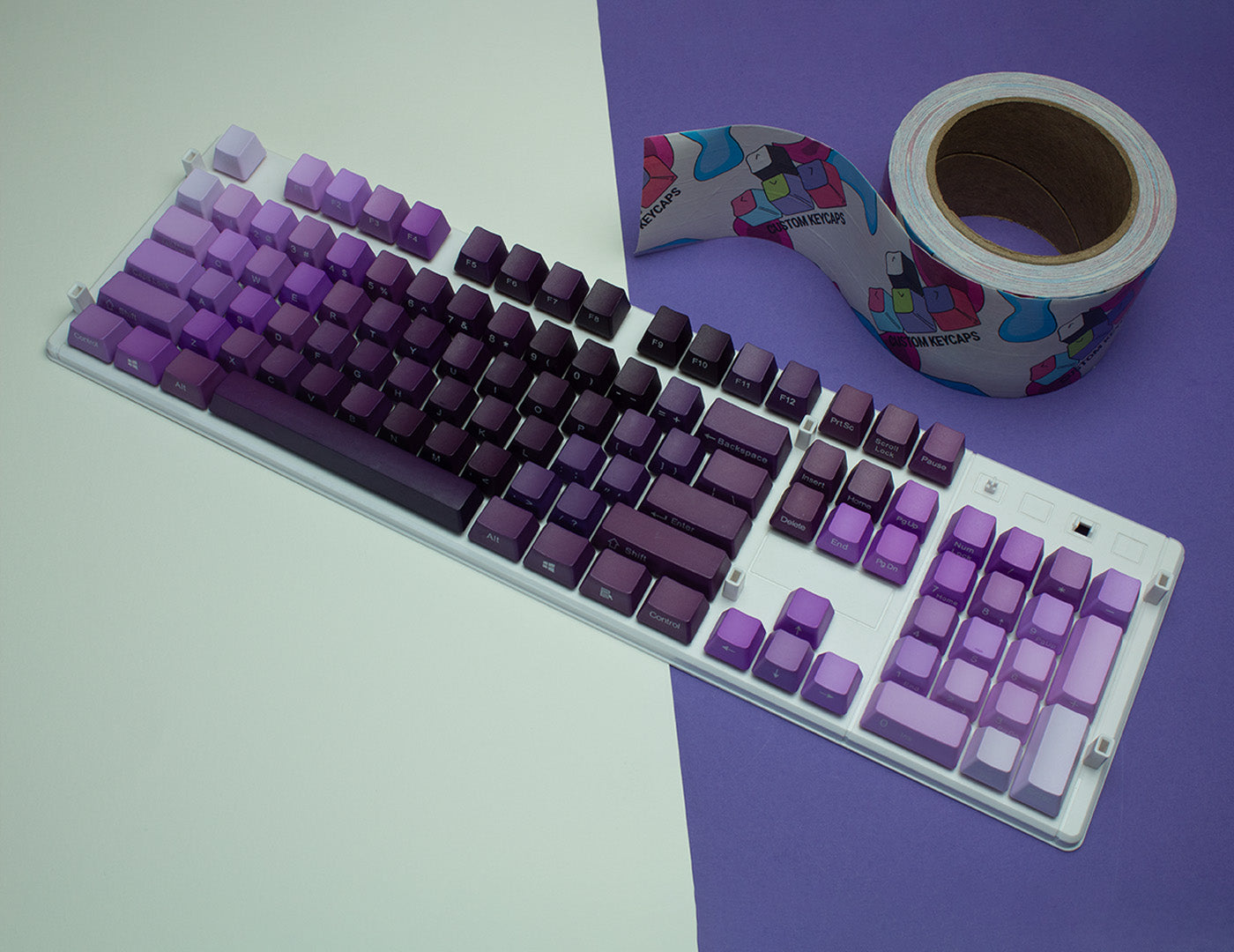 Obsidian Fade PBT Keycaps – Custom Keycaps UK