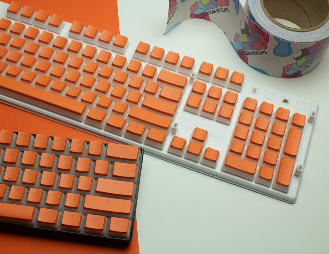 Keycaps Packaging Orange Pudding ISO PBT Keycaps – Custom Keycaps UK