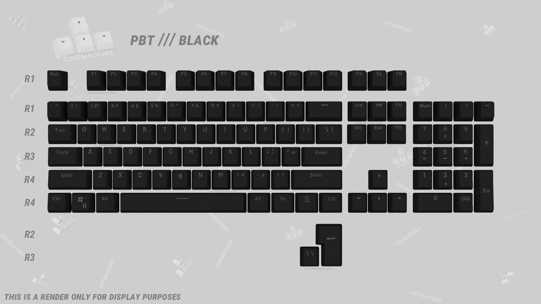 Black PBT Keycaps