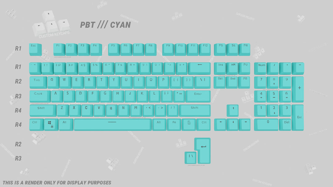 Cyan PBT Keycaps