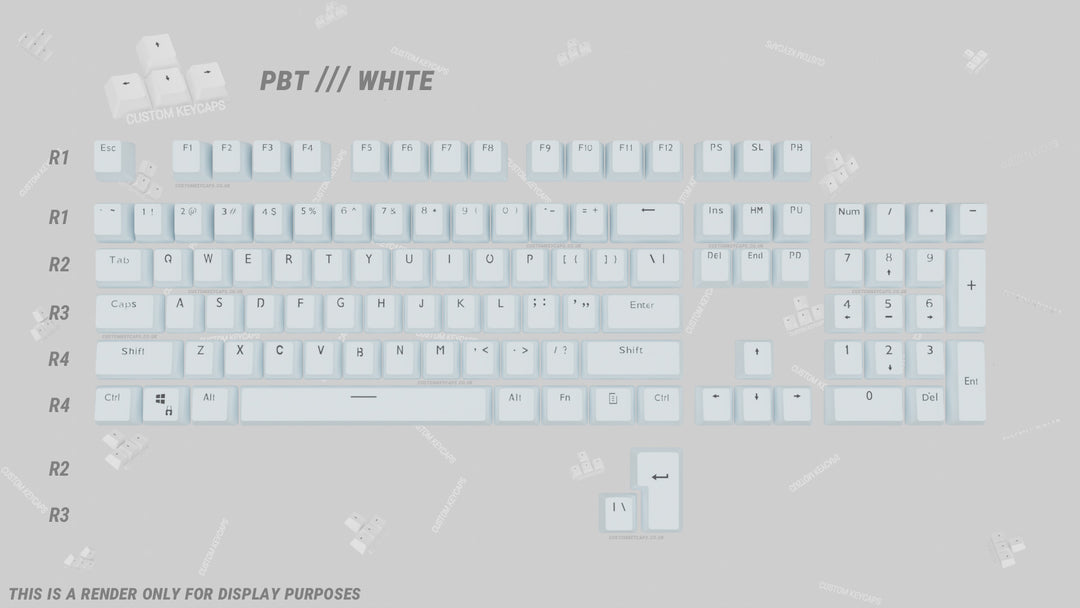 White PBT Keycaps