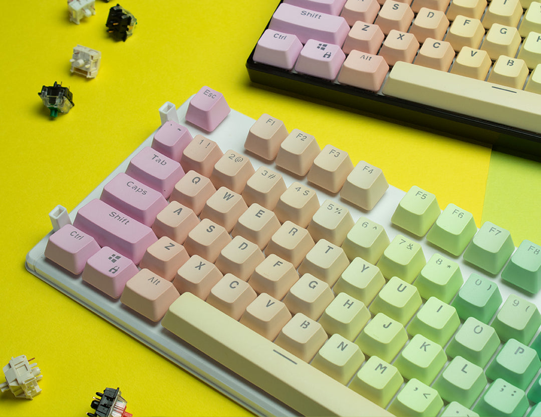 Rainbow PBT Keycaps – Custom Keycaps UK