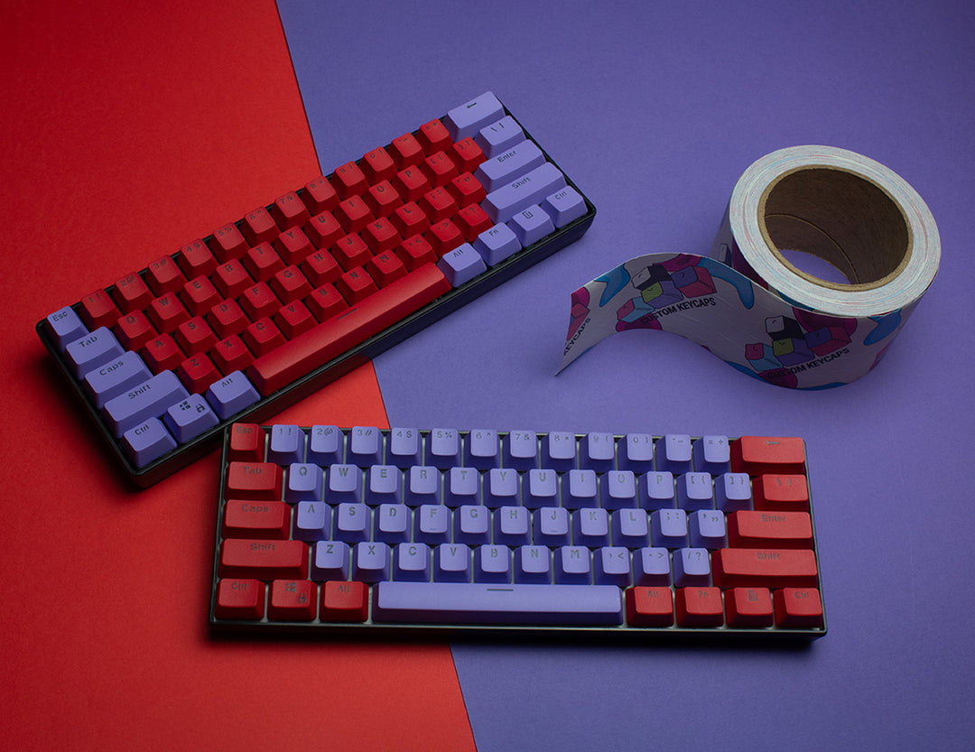 Red and Purple PBT Keycaps