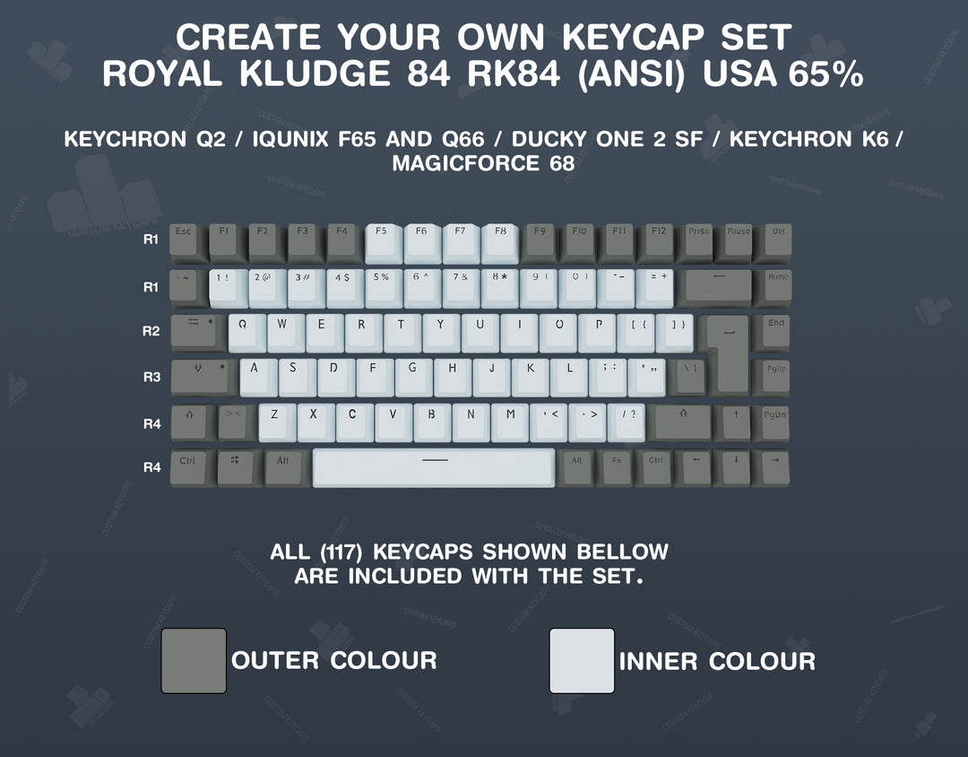 Create Your Own Royal Kludge RK84 Keycap Set