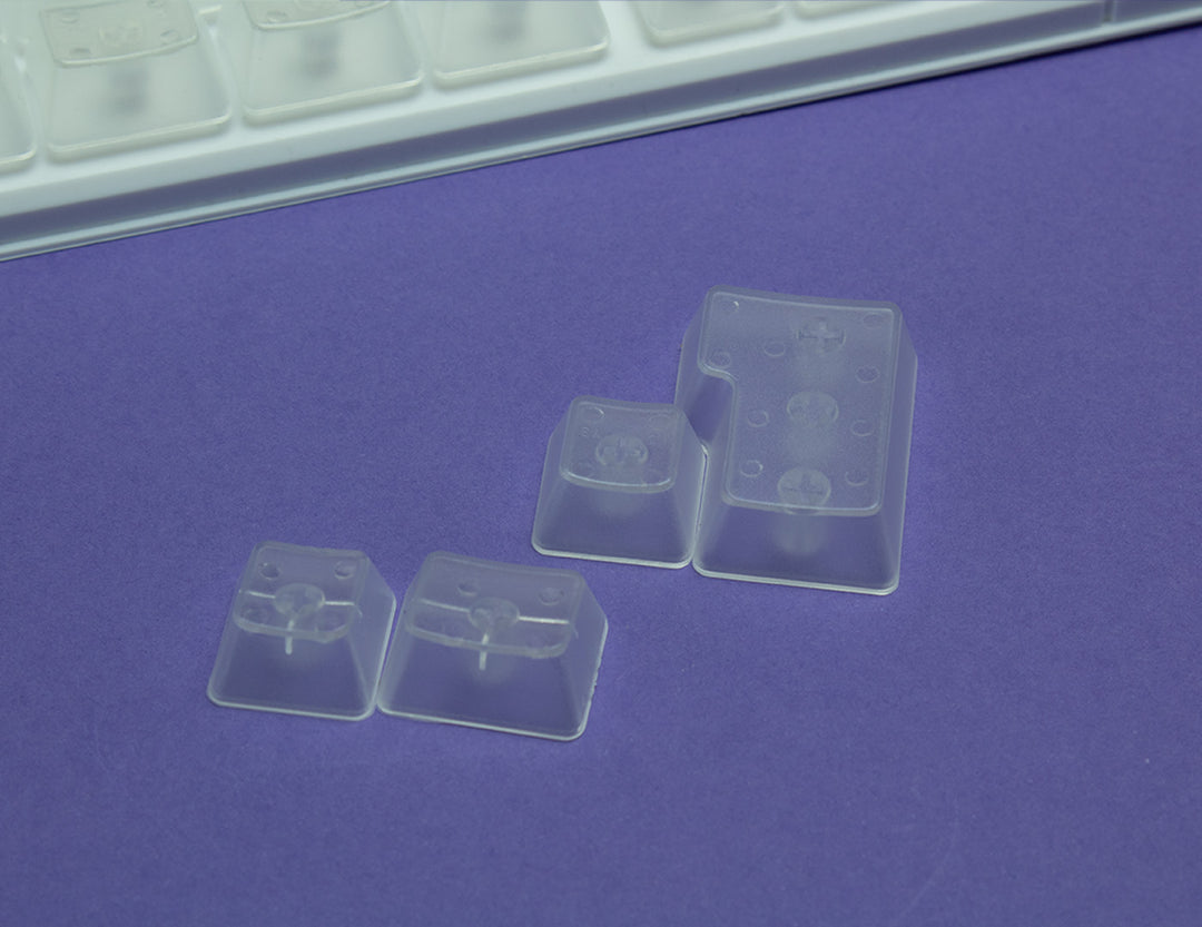 White Crystal PBT Keycaps