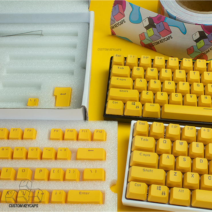 Yellow PBT Keycaps Custom Keycaps UK