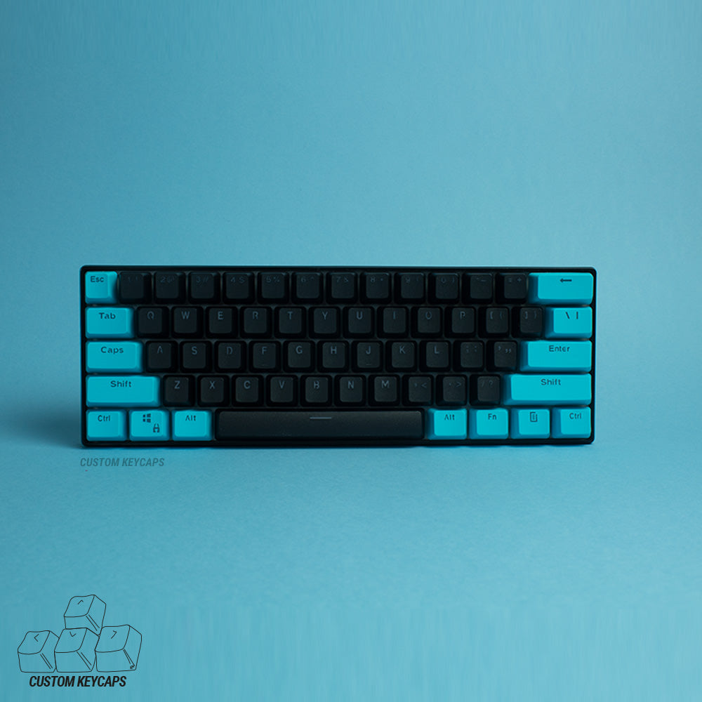 Black and Blue PBT Keycaps