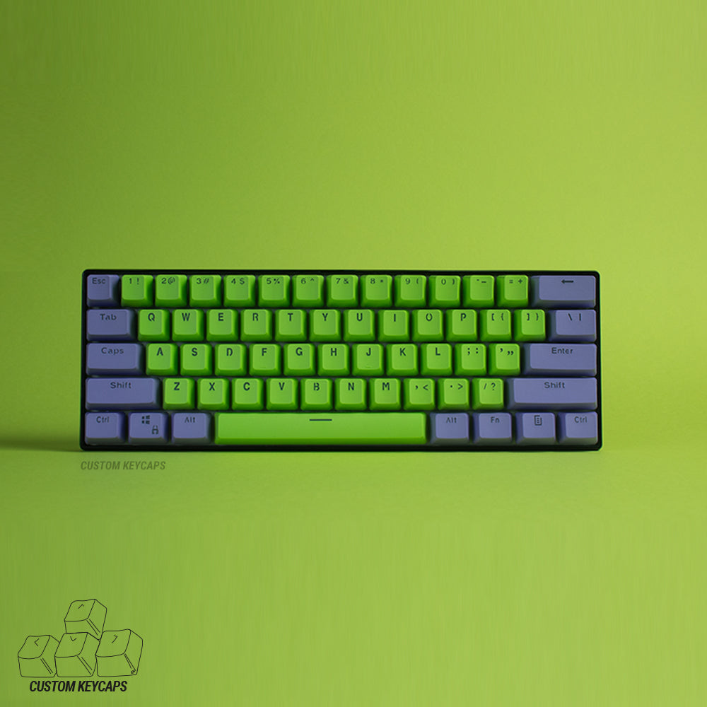 Green and Purple PBT Keycaps