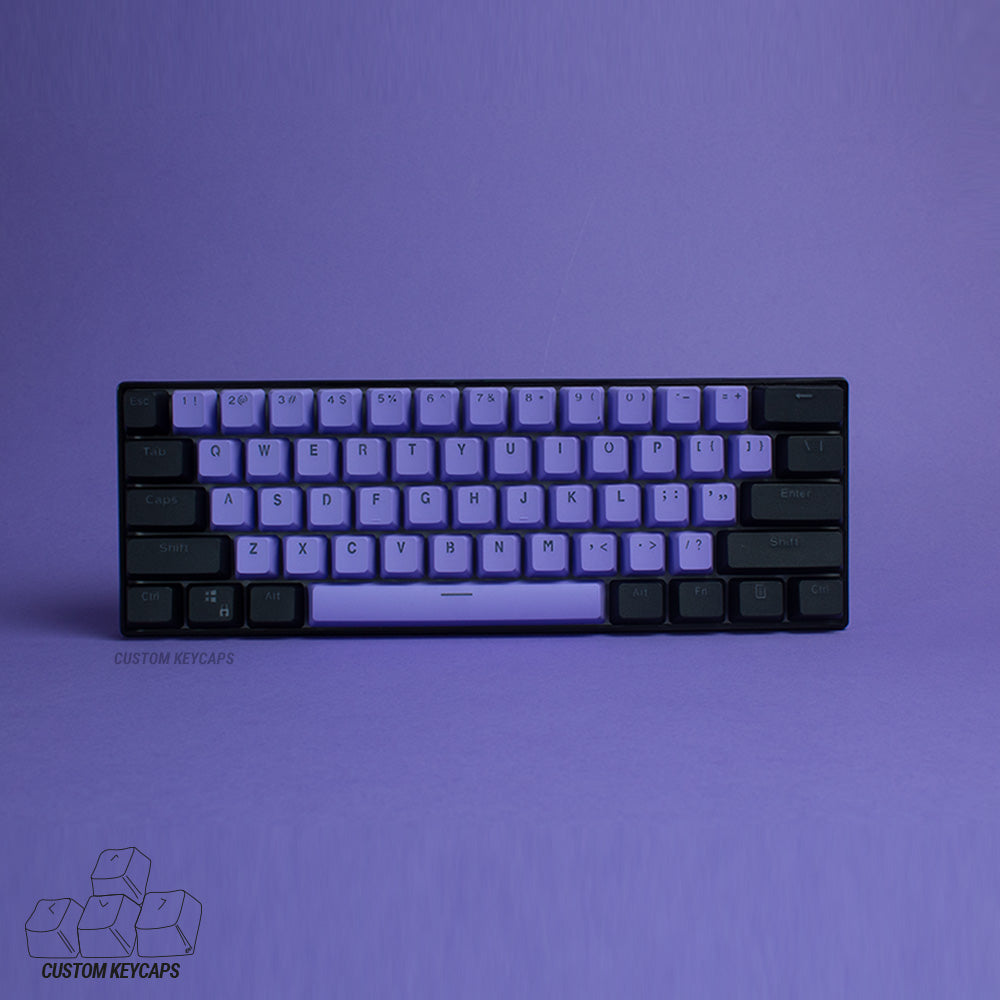 Black and Purple PBT Keycaps