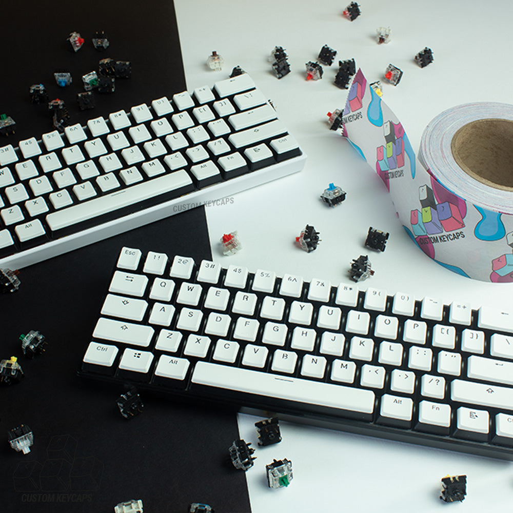White Top Pudding Keycaps – Custom Keycaps UK