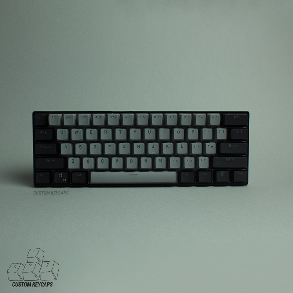 Black and Grey PBT Keycaps