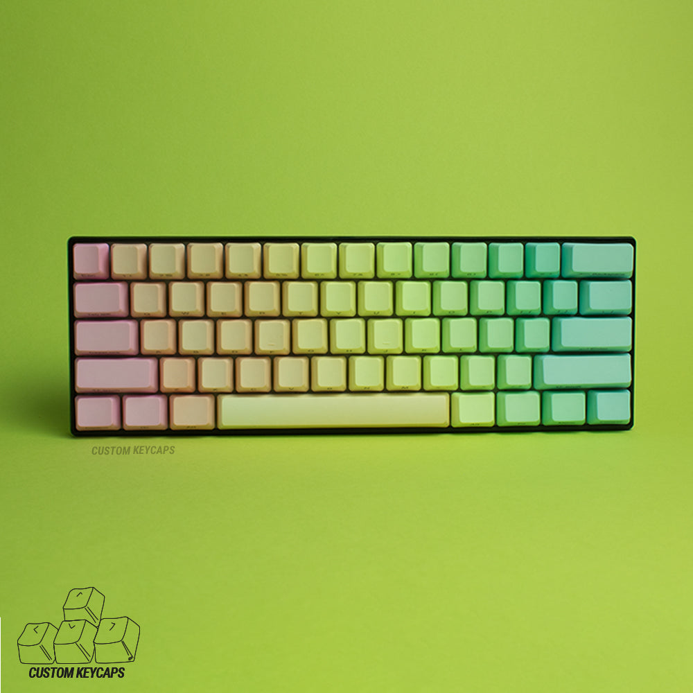 Rainbow Side Print PBT keycaps