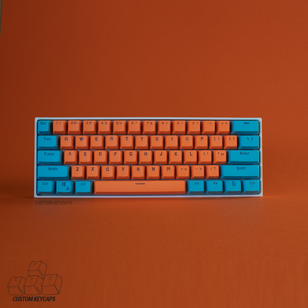 Orange and Blue PBT Keycaps