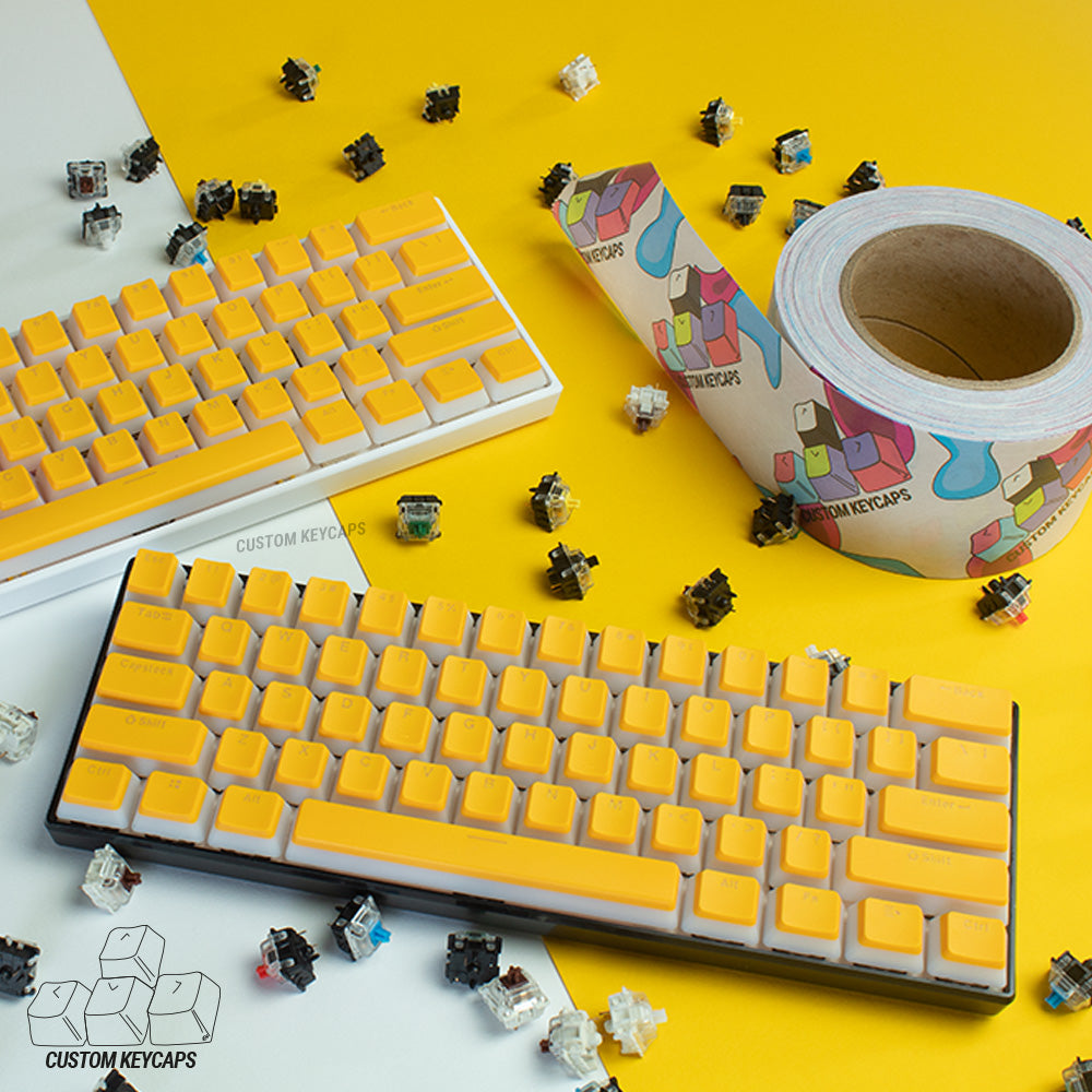 Yellow Pudding Keycaps – Custom Keycaps UK