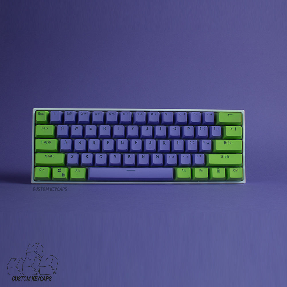Green and Purple PBT Keycaps
