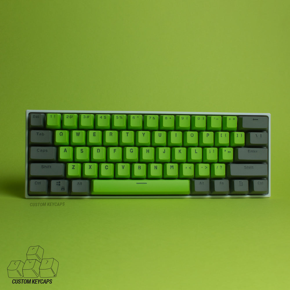 Grey and Green PBT Keycaps