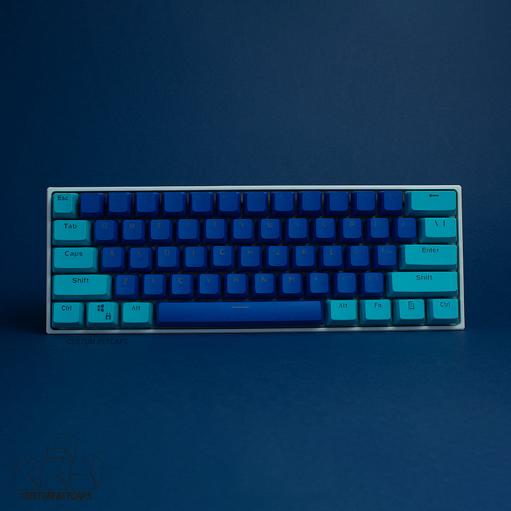 Dark Blue and Blue PBT Keycaps – Custom Keycaps UK