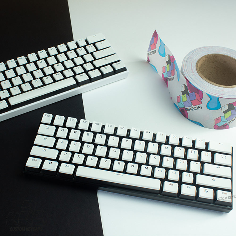 White Top Pudding Keycaps