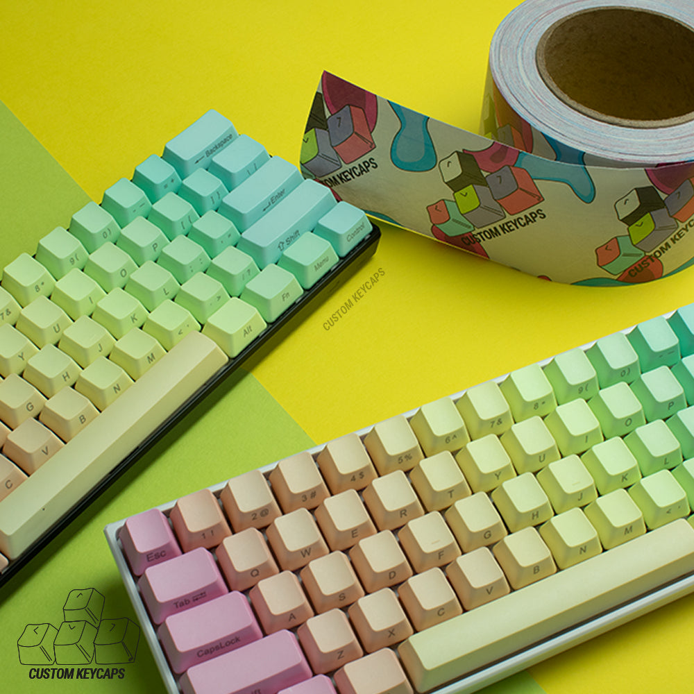 Rainbow Side Print PBT keycaps