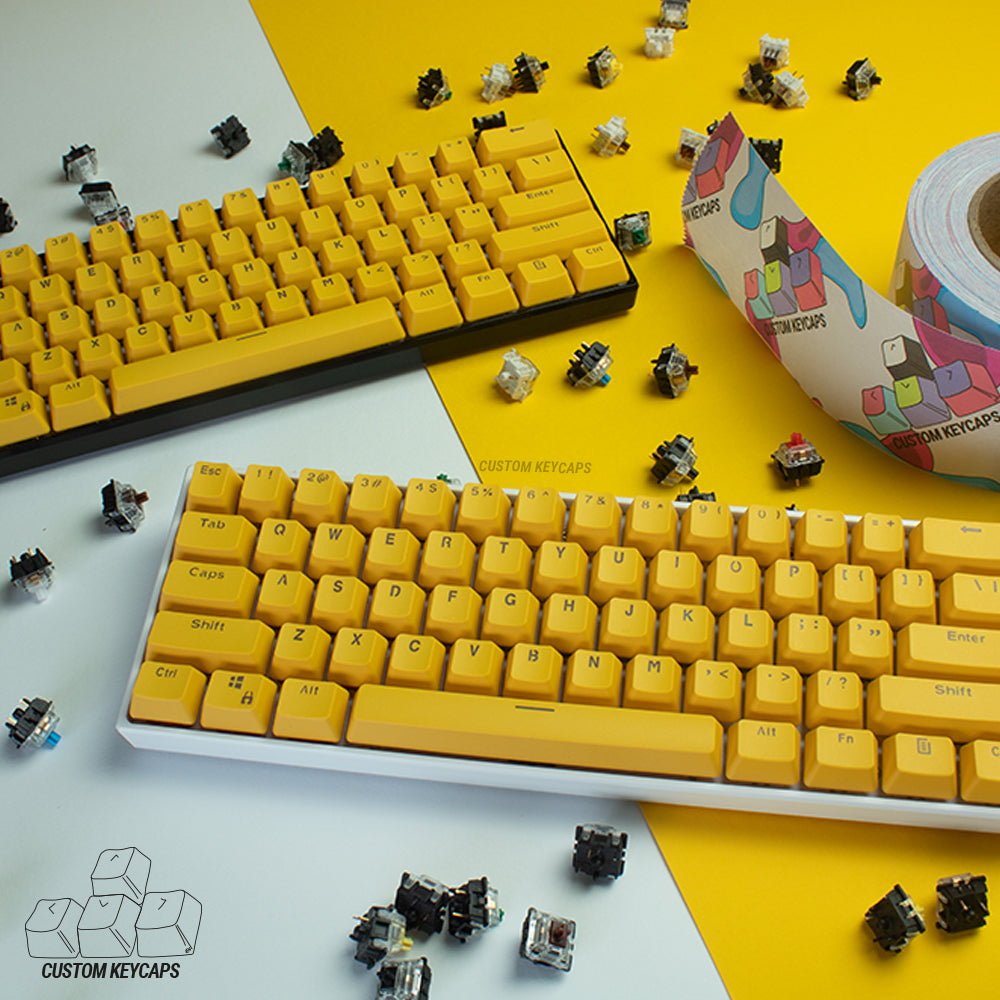 Yellow PBT Keycaps – Custom Keycaps UK