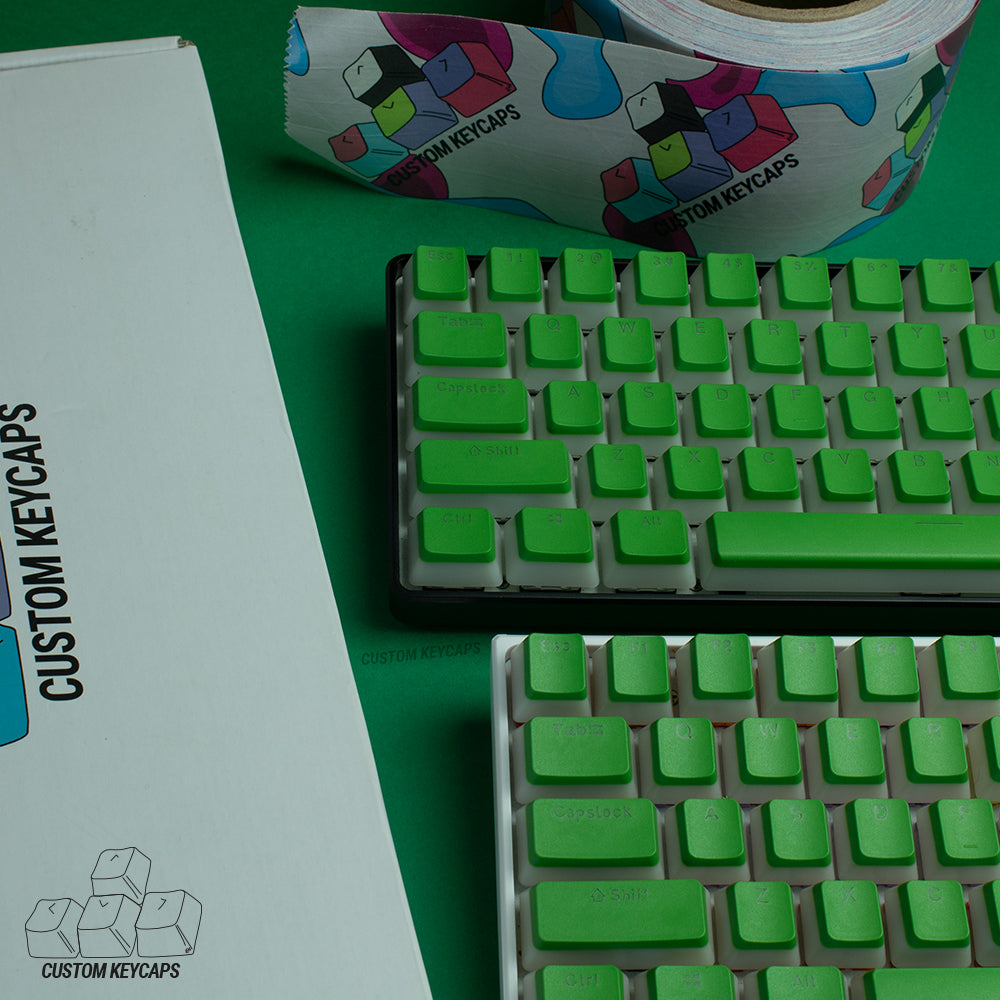 Dark Green Pudding Keycaps – Custom Keycaps UK