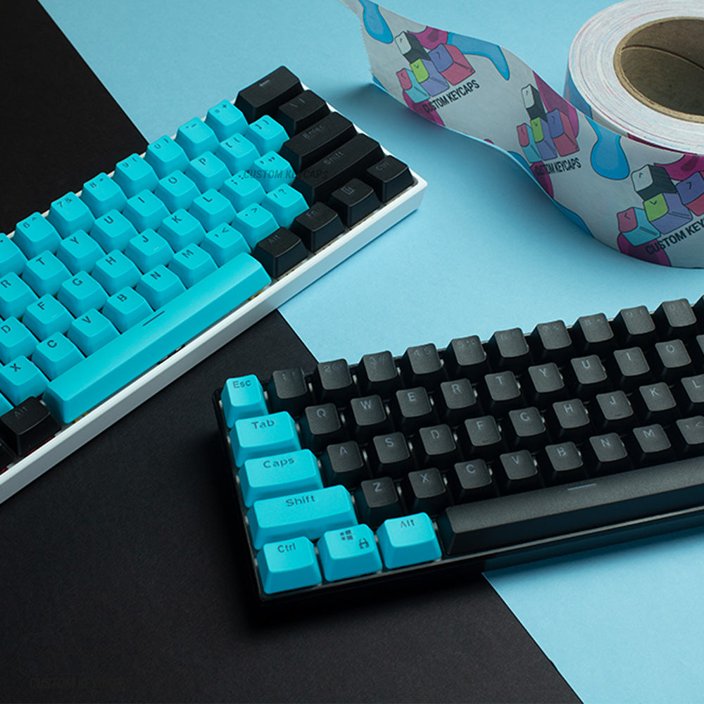 Black and Blue PBT Keycaps